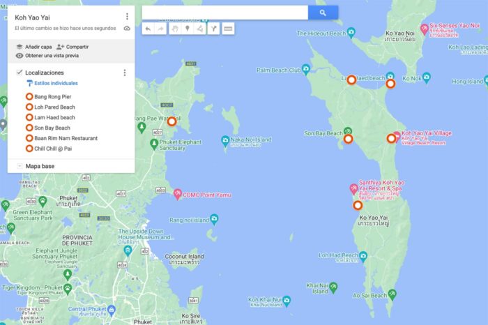Mapa Koh Yao Yai