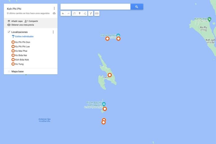 Mapa Koh Phi Phi