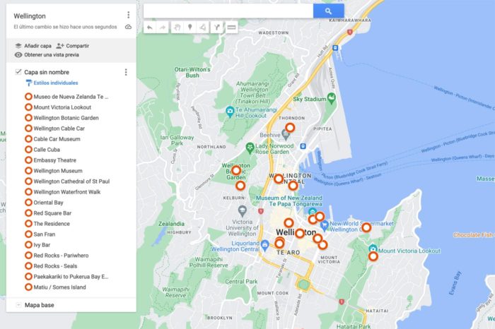 Mapa Wellington