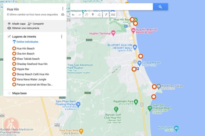 Mapa Hua Hin