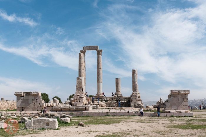 El templo de Hércules de la Ciudadela de Amman desde otro ángulo