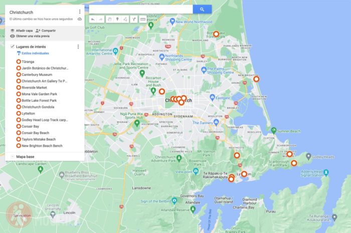 Mapa de Christchurch