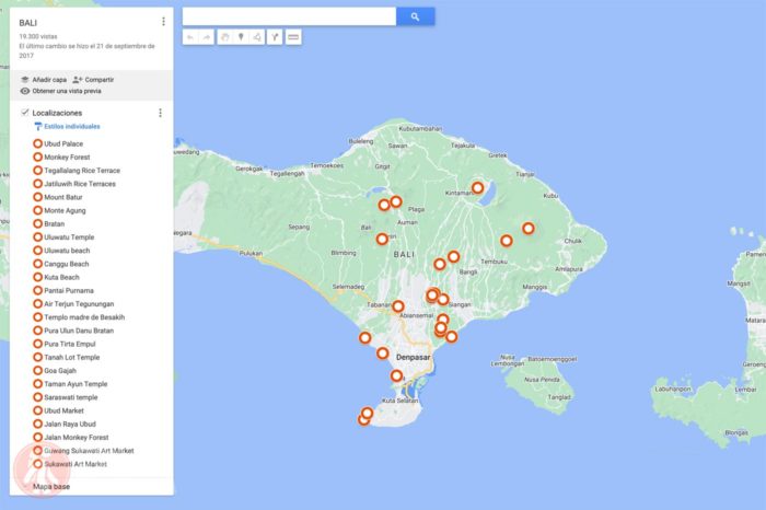 Mapa de Bali