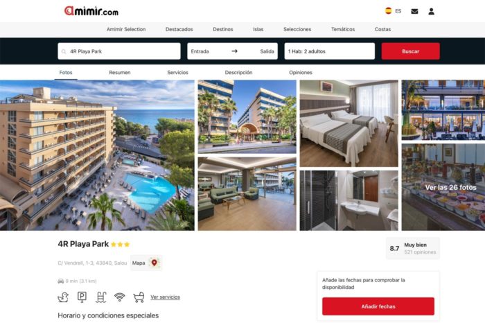 Un hoteles en Salou en régimen de todo incluido