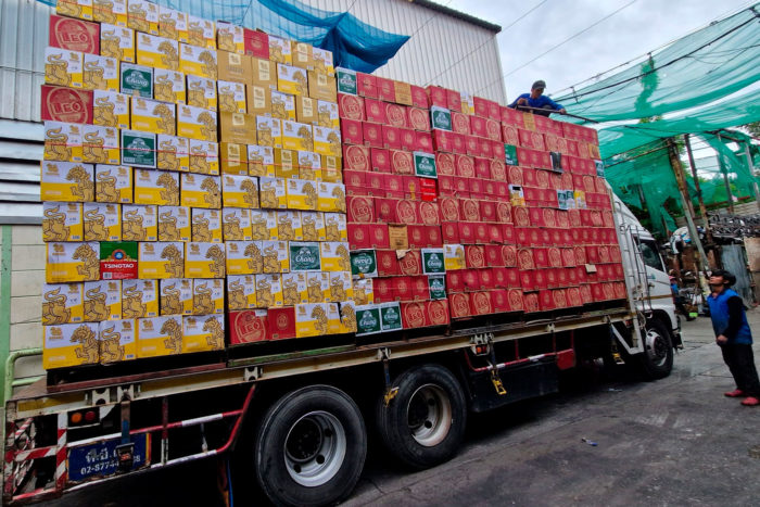 camión cerveza tailandesa