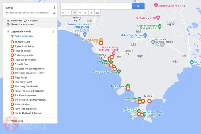Mapa de Krabi