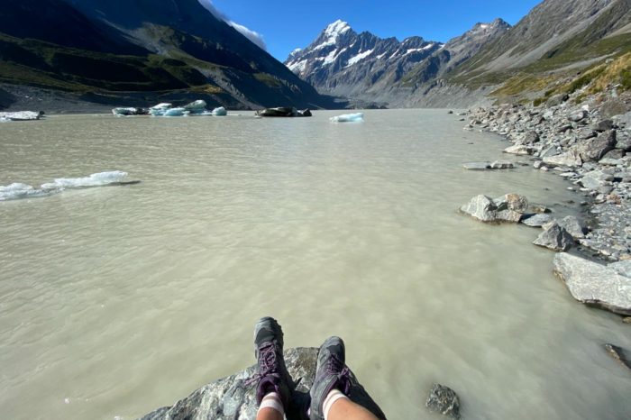 El lago con sus icebergs