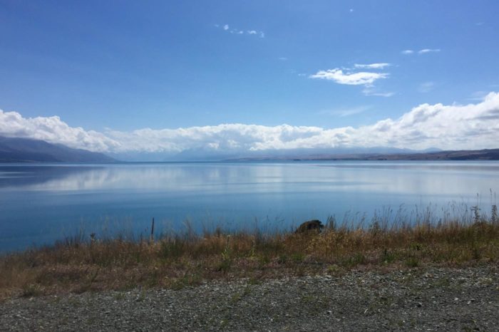 El azulado lago de Pukaki