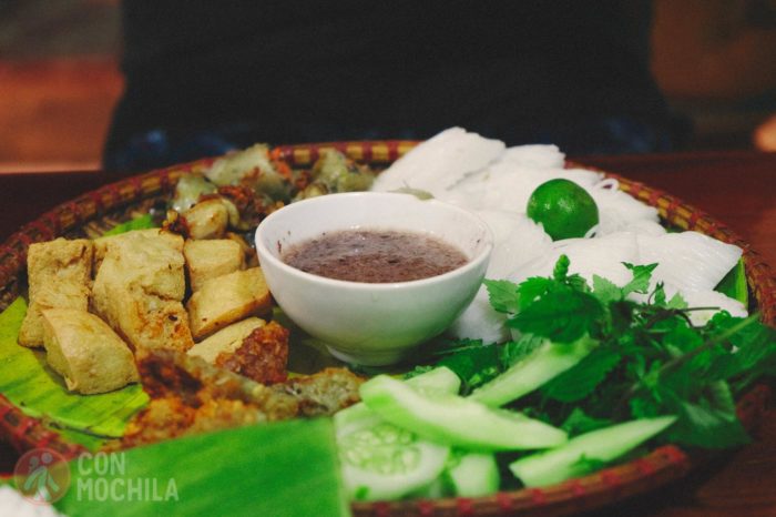 Detalle de nuestra cena