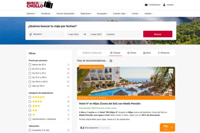 La web de buscounchollo.com