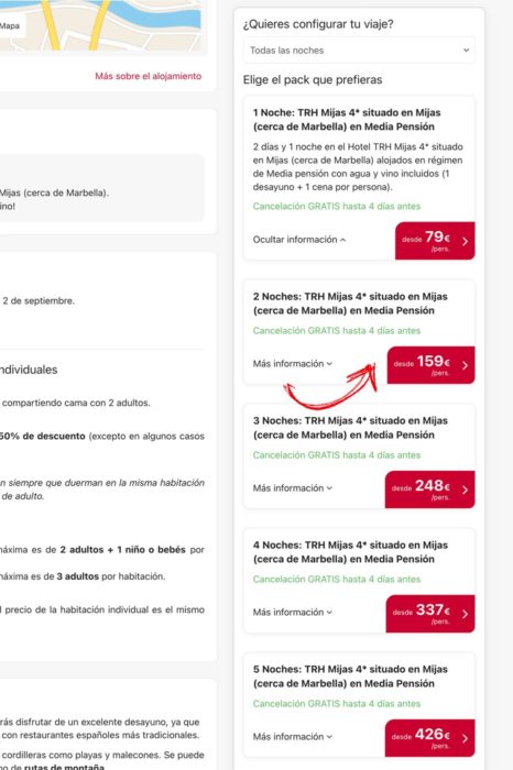 Packs disponibles