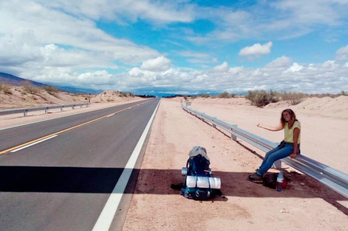 Haciendo dedo en la ruta 40 en Argentina