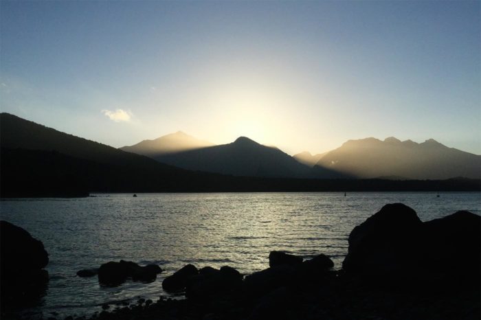 Atardecer en el lago Manapouri