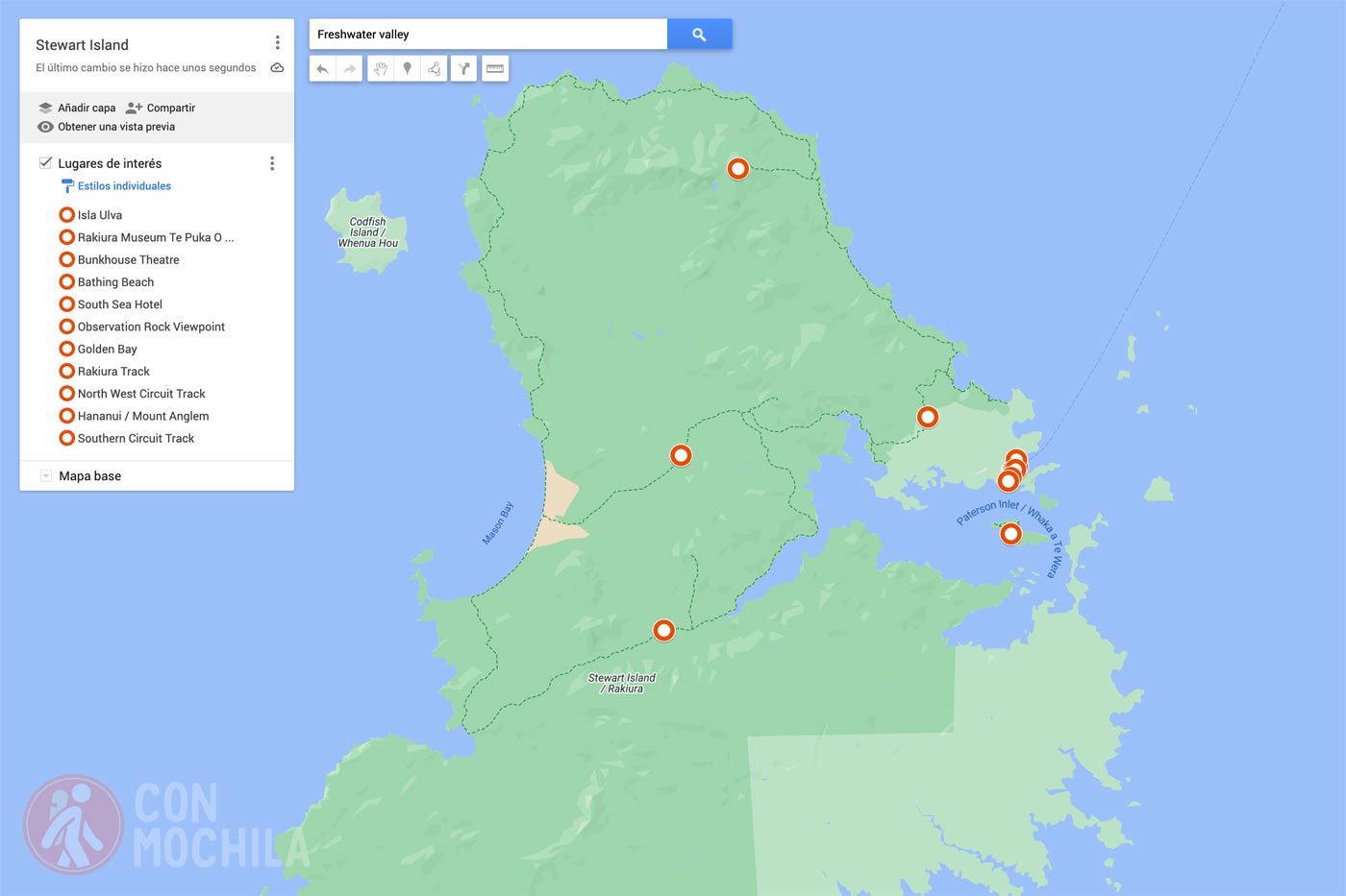 Stewart Island Map
