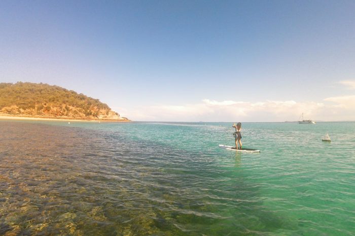 SUP sobre corales