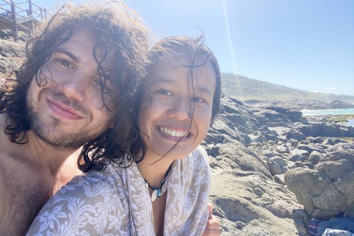 Felices tras nadar en Champagne Pools