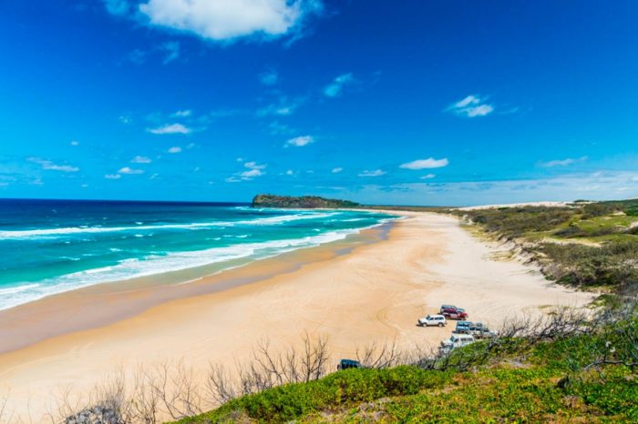 Arena y 4x4 en Fraser Island