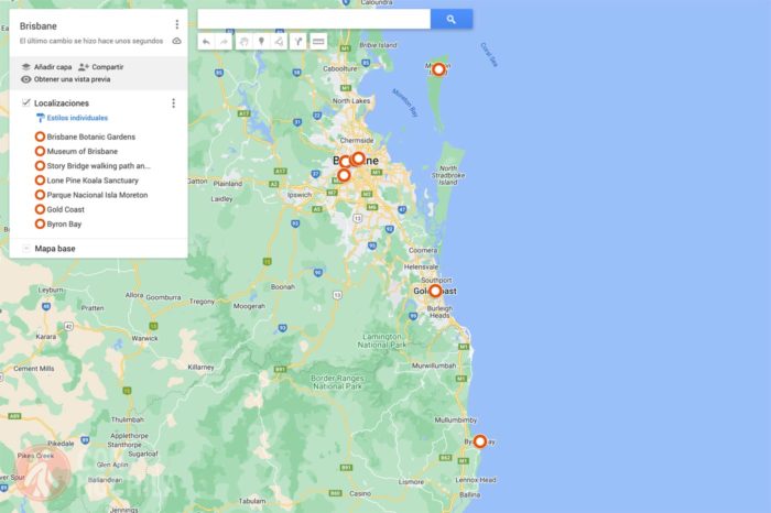 Mapa Brisbane