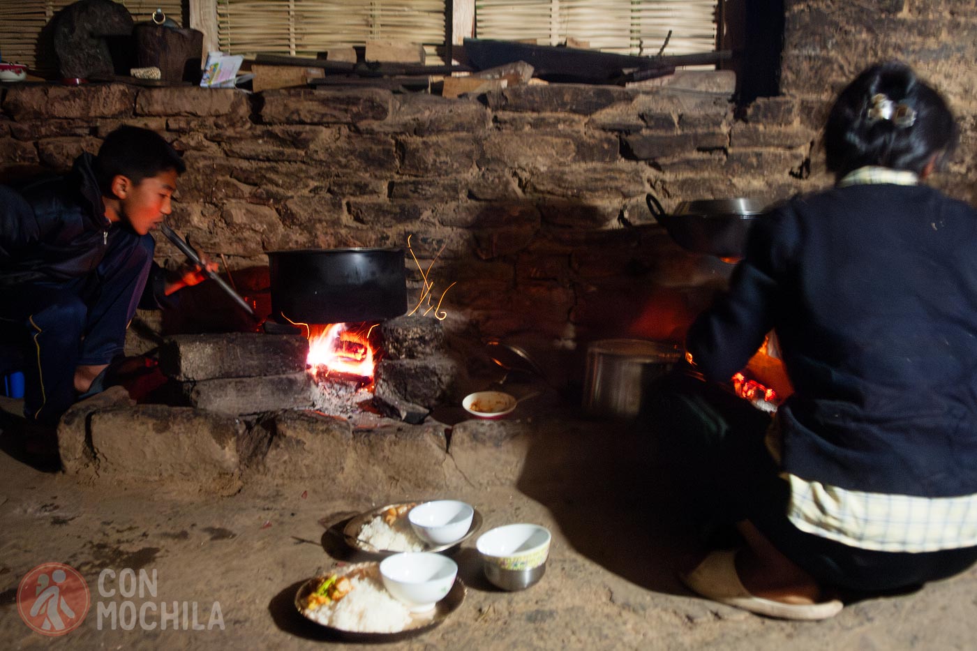 Preparando la cena