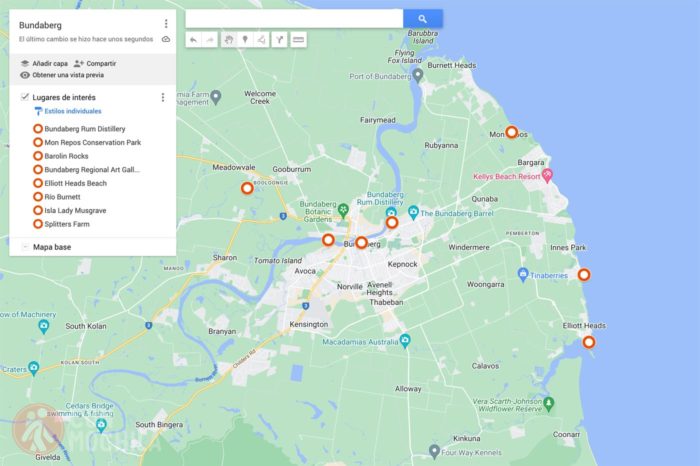 Mapa de Bundaberg