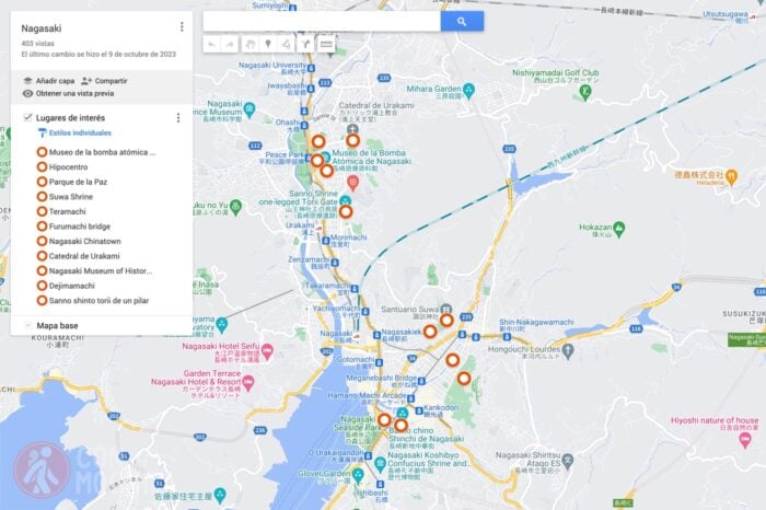 Mapa Nagasaki