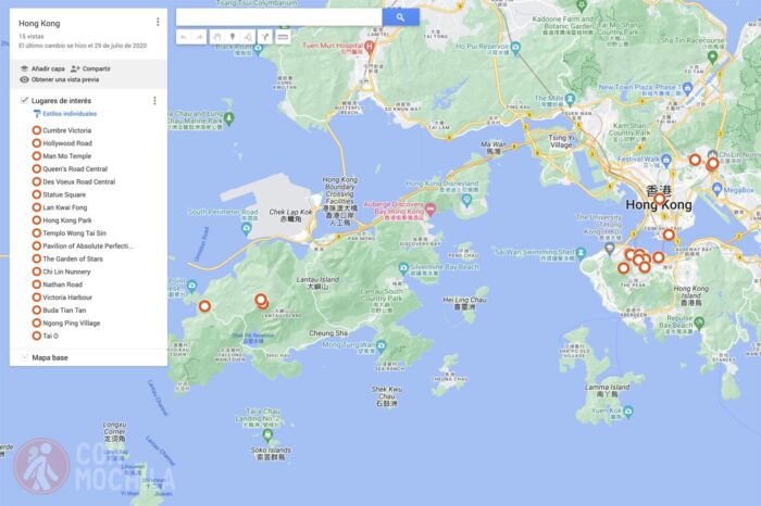 Mapa de Hong Kong