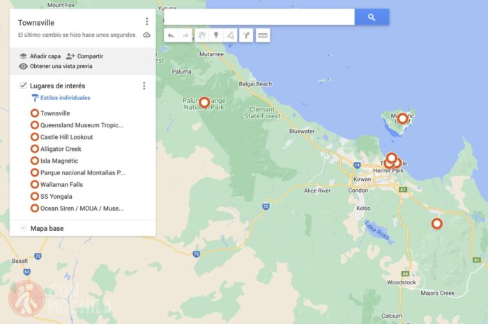 Mapa de Townsville