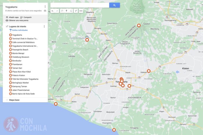 Mapa Yogyakarta