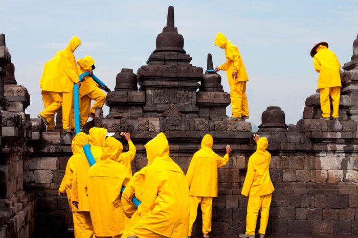 Aún hoy, las piedras de Borobudur requieren un mantenimiento constante