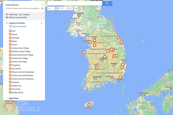 MAPA COREA