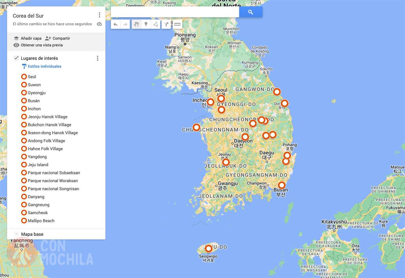 MAP SOUTH KOREA