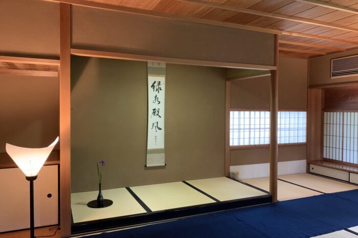 Alcoba (tokonoma) de una casa de té histórica de Nagoya