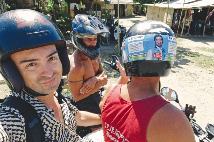 Recorriendo Lombok en moto