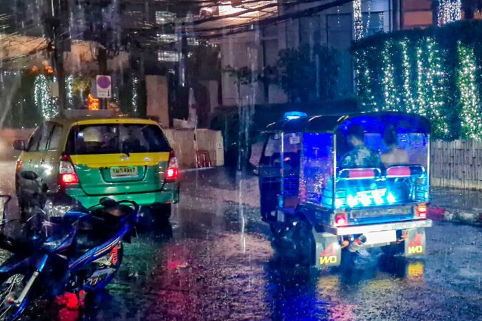 Tuk tuk y taxi en Bangkok