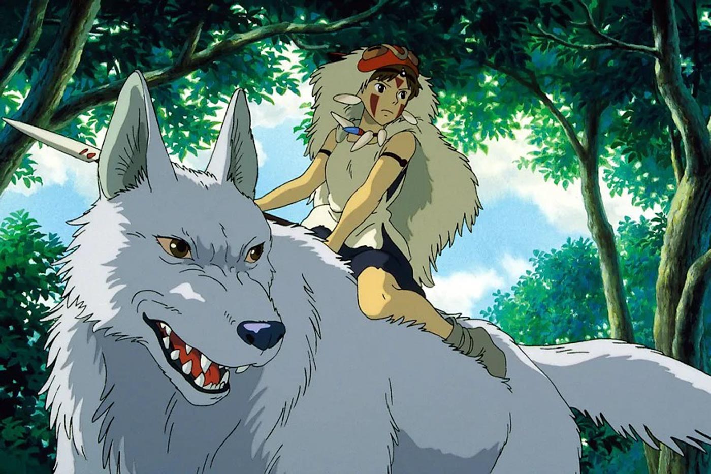 La figura del lobo blanco como un ser místico y divino ha perdurado hasta nuestros días en el imaginario colectivo nipón, como puede verse en el film de Hayao Miyazaki "La Princesa Mononoke"