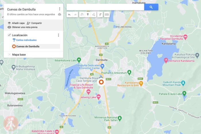 Mapa Dambulla