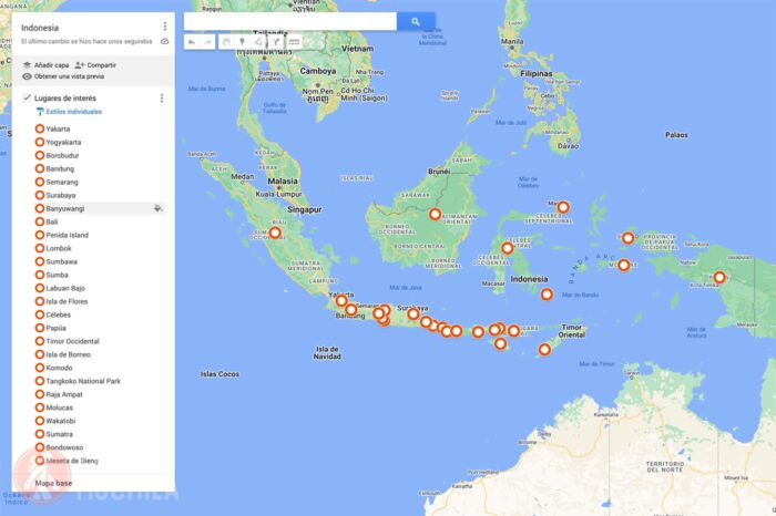 Mapa de Indonesia