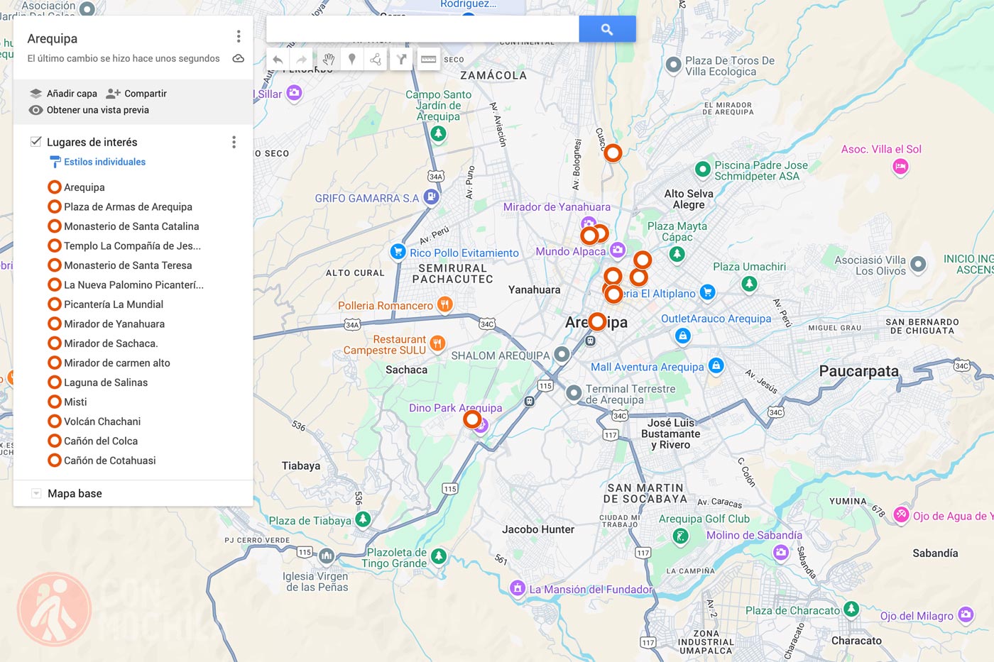 Mapa de Arequipa