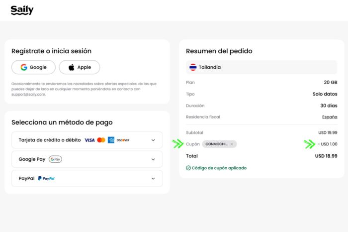 Verás el descuento aplicado