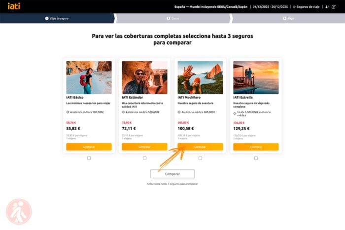 Escoge el seguro IATI que prefieras