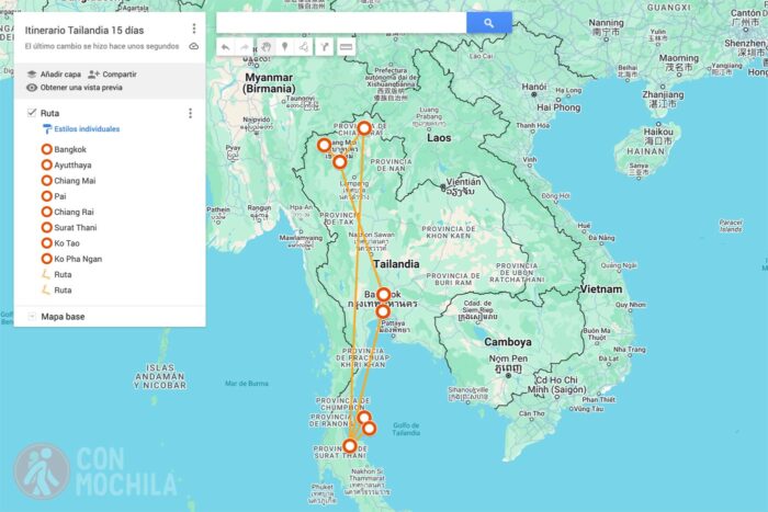 Itinerario Tailandia 15 días