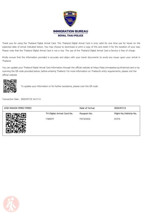 Ejemplo de comprobante final con QR