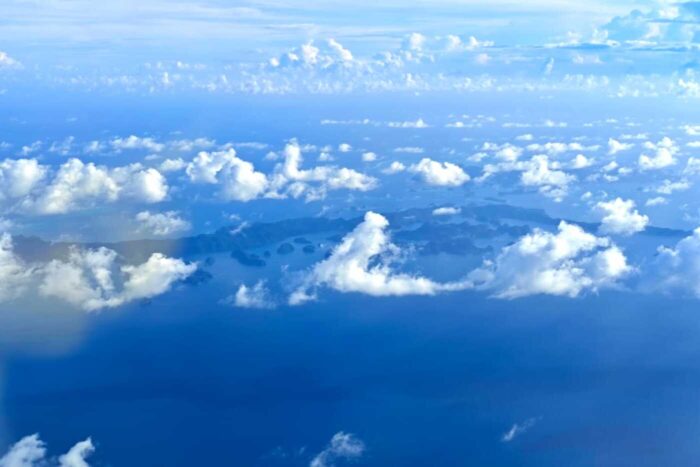 El pequeño "mágico lugar" desde el aire.