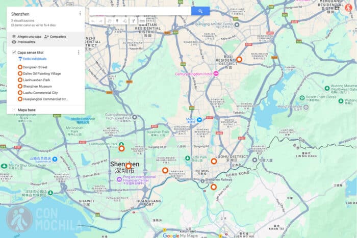 Mapa de Shenzen