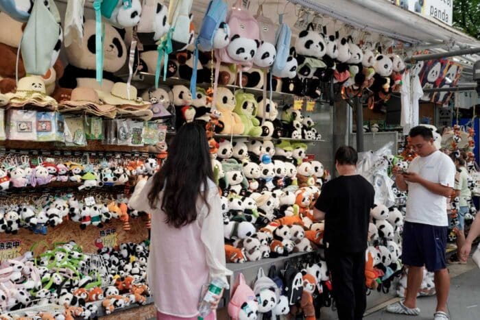 Souvenirs de pandas en China