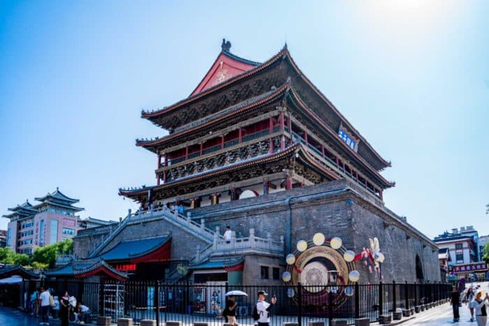 La torre del tambor en Xian