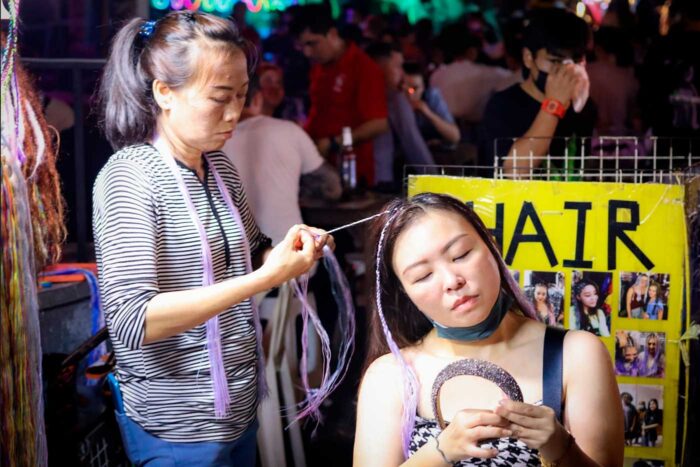 trenzas en Khaosan