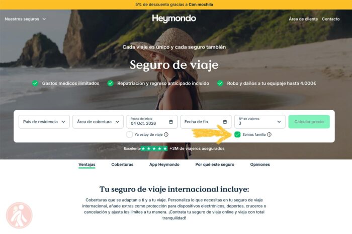 Descuento Heymondo: cuánto puedes ahorrar de verdad en 2026 6 Seguro Heymondo para familias: el 15% se aplica al marcar Somos familia